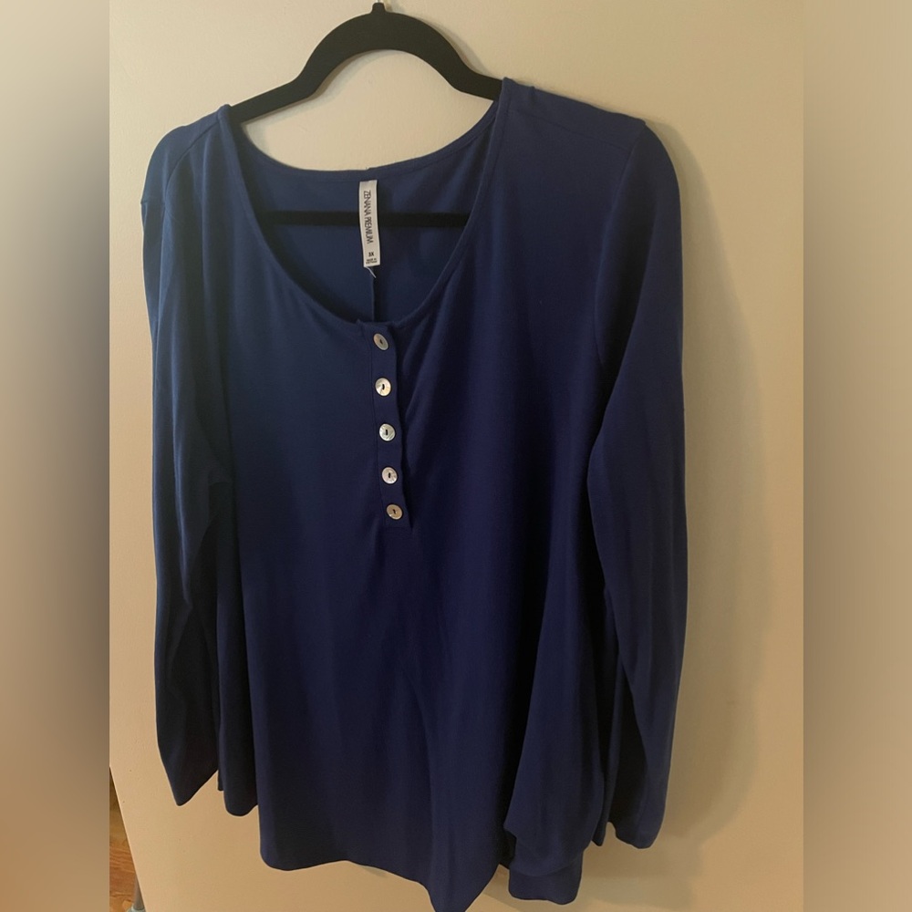 Zenana blue long sleeve